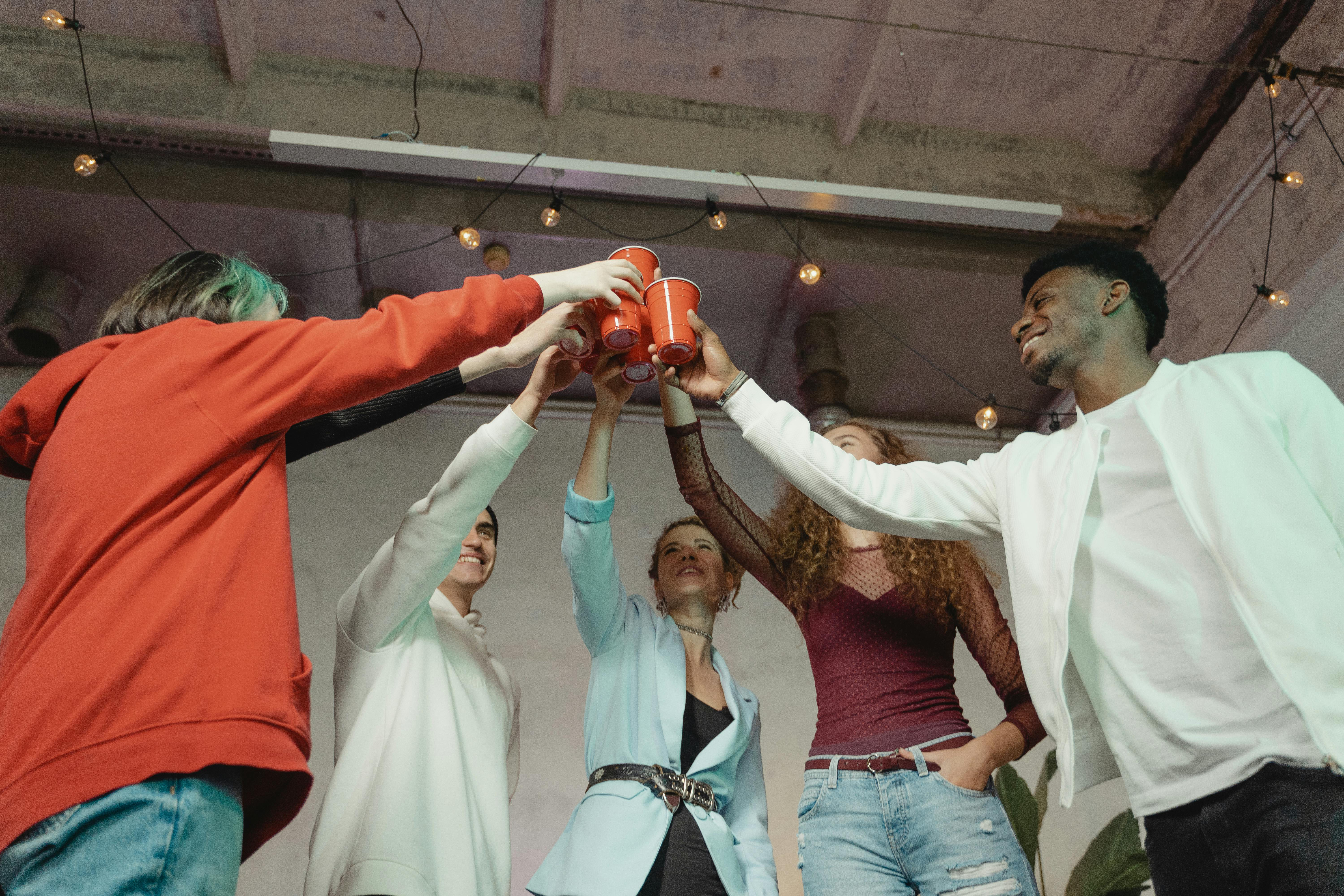 Drinking Festivals - Group Of Young People Making A Toast